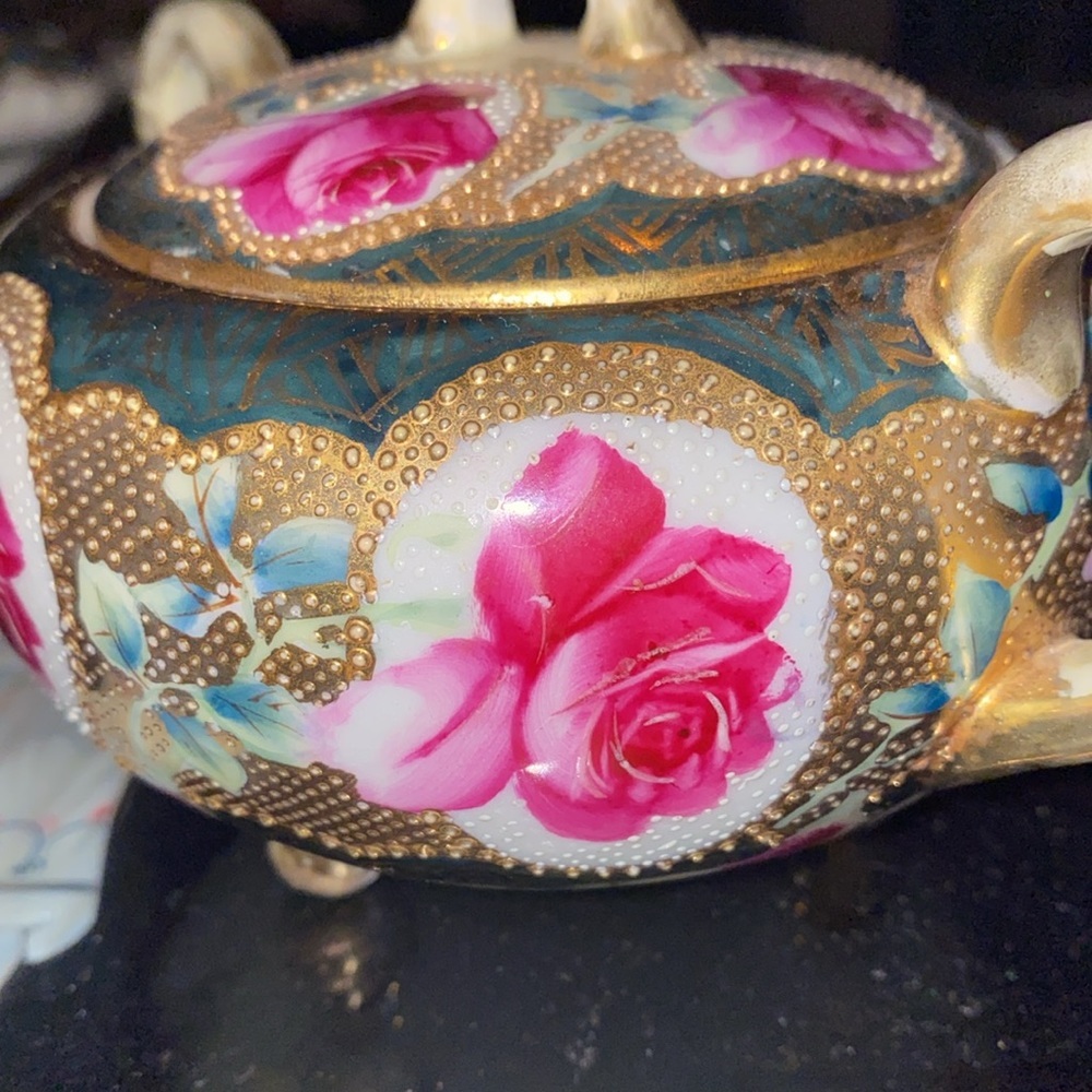 Vintage Nippon Hand Painted creamer with lid - Picture 7 of 7